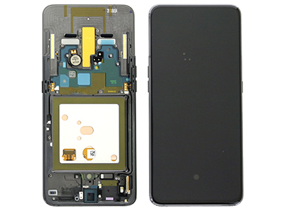 Samsung Galaxy A80 - Service Pack LCD + Touchscreen + Frame + Vibrazione + Tasti Laterali Nero GH82 - 20348A
