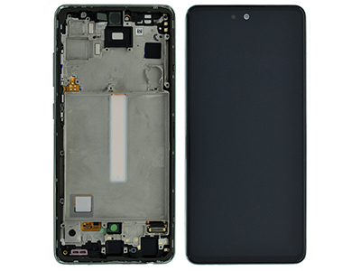 Samsung Galaxy A52S 5G - Service Pack LCD + Touchscreen + Frame + Tasti Laterali Awesome Mint GH82 - 26863E