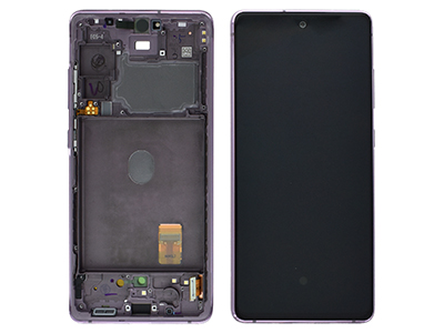 Samsung Galaxy S20 FE - Service Pack LCD + Touchscreen + Frame + Tasti Laterali Cloud Lavender GH82 - 24220C