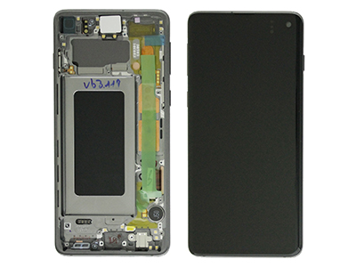 Samsung Galaxy S10 Service Pack LCD + Touchscreen + Altoparlante + Tasti Laterali + Vibrazione Nero GH82 - 18850A