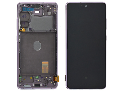 Samsung Galaxy S20 FE 5G Service Pack LCD + Touchscreen + Frame + Tasti Laterali Cloud Lavender GH82 - 24215C