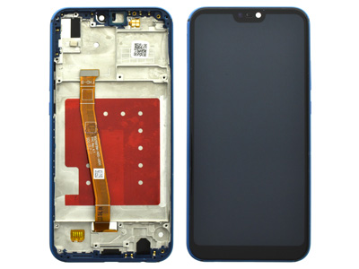 Huawei P20 Lite LCD + Touch Screen + Frame + Tasti Laterali Klein Blue