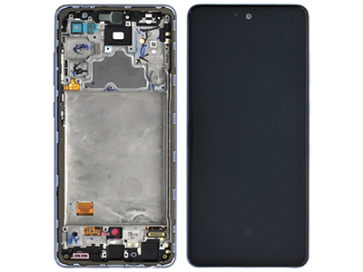 Samsung Galaxy A72 Service Pack LCD + Touchscreen + Frame + Tasti Laterali Awesome Violet GH82 - 25460C
