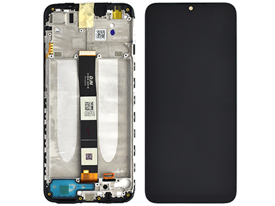 Xiaomi Redmi 9A Service Pack LCD + Touchscreen + Frame + Switch Tasti Laterali Black