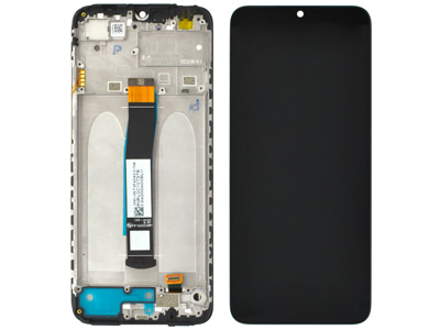 Xiaomi Redmi 10C Lcd + Touchscreen + Frame + Switch Tasti Laterali Black