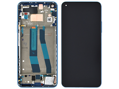 Xiaomi 11 Lite 5G Nero LCD + Touchscreen + Frame Blu (ECOSTORE)