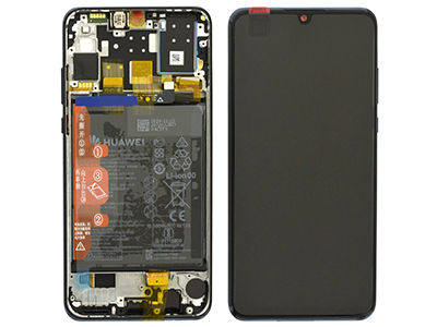 Huawei P30 Lite New Edition LCD + Touch + Frame + Batteria + Tasti Laterali + Altoparlante Midnight Black (Eco Store)