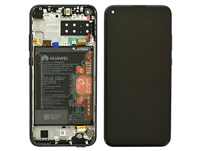 Huawei P40 Lite E  LCD + Touch + Frame + Batteria + Tasti Laterali + Altoparlante Midnight Black( ECOSTORE)