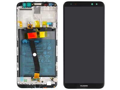 Huawei Mate 10 Lite LCD + Touchscreen + Frame + Batteria + Vibrazione + Altoparlante + Switch Tasti Lat. Nero 02351PYX ( ECOSTORE)