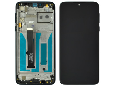 Motorola One Macro LCD + Touch Screen + Frame + Tasti Laterali Black