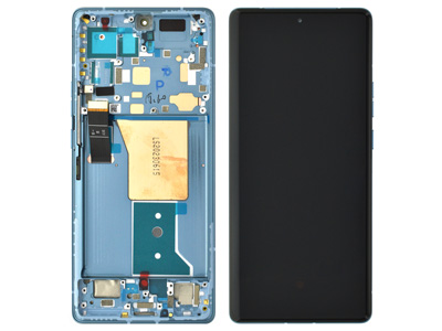 Motorola Edge 40 Pro LCD + Touch Screen + Frame + Tasti Laterali + Altoparlante Lunar Blue ( ECOSTORE)