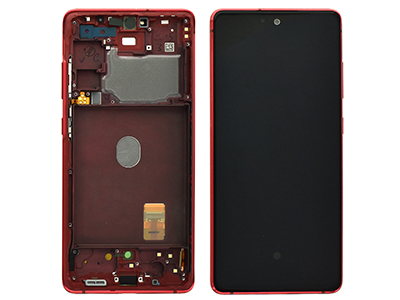 Samsung Galaxy S20 FE Service Pack LCD + Touchscreen + Frame + Tasti Laterali Cloud Red GH82 - 24220E