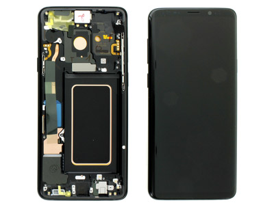 Samsung Galaxy S9 Plus LCD + Touchscreen + Altoparlante + Tasti Laterali Nero ECOSTORE)