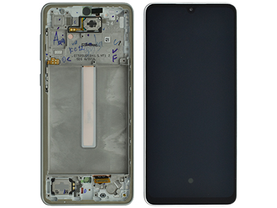 Samsung Galaxy A33 5G Service Pack LCD + Touchscreen + Frame + Tasti Laterali + Suoneria + Altoparlante Awesome White GH82 - 28144B