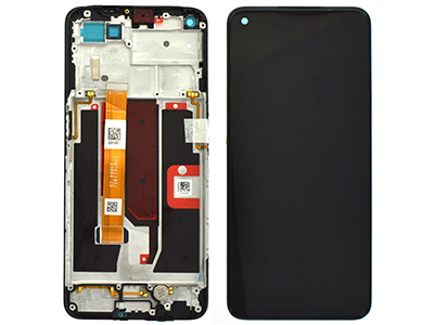 Oppo A54 5G LCD + Touch Screen + Frame + Switch Tasti Laterali Black