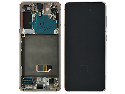 Samsung Galaxy S21 Service Pack LCD + Touchscreen + Frame + Camera Frontale + Vibrazione Phantom Violet GH82 - 24545B