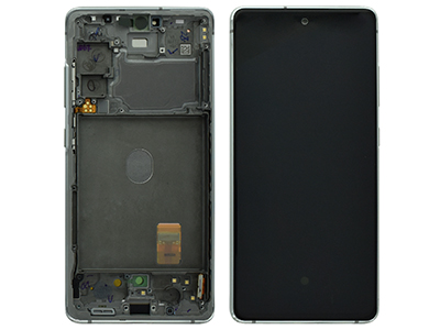 Samsung Galaxy S20 FE LCD + Touchscreen + Frame + Tasti Laterali Cloud White GH82 - 24220B (ECOSTORE)