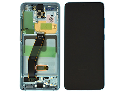 Samsung Galaxy S20 Service Pack LCD + Touchscreen + Frame + Altoparlante Cloud Blue GH82 - 22123D