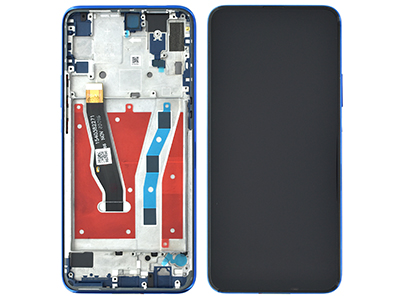 Honor HONOR 9X LCD + Touchscreen + Frame + Tasto Volume Blue