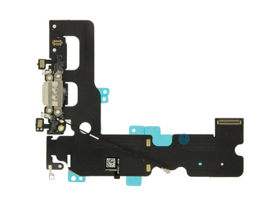 Apple iPhone 7 Plus Flat Cable + Connettore di Ricarica + Microfono Bianco (No Logo)