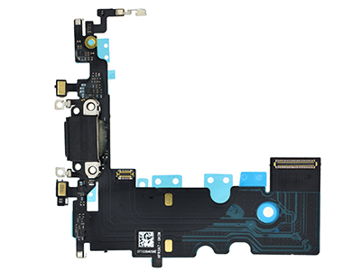 Apple iPhone SE 2020 Flat Cable + Connettore di Ricarica + Microfono Nero (No Logo) (ECOSTORE)