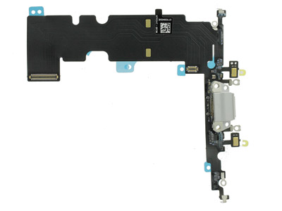 Apple iPhone 8 Plus Flat Cable + Connettore di Ricarica + Microfono Bianco (No Logo)
