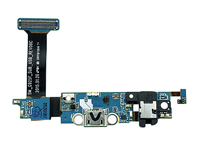 Samsung Galaxy S6 Edge Flat Cable + Plug in + Microfono + Switch Tasto Home