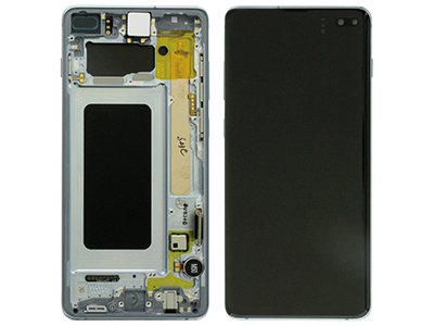 Samsung Galaxy S10 Plus Service Pack LCD + Touchscreen + Altoparlante + Tasti Laterali + Vibrazione Blu GH82 - 18849C