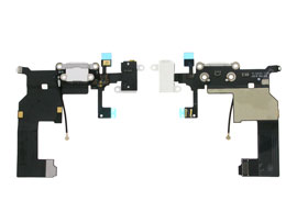 Apple iPhone 5 Flat Cable + Jack Audio + Microfono + Connettore di Ricarica Bianco No Logo (ECOSTORE)