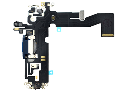 Apple iPhone 12 Flat Cable + Connettore di Ricarica + Microfono Blu No Logo (ECOSTORE)