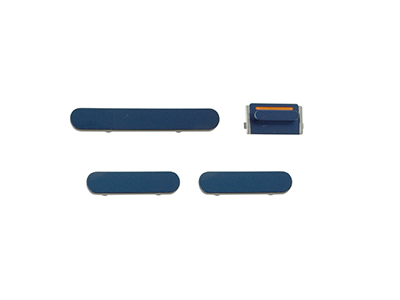 Apple iPhone 12 Set 4 Tasti esterni laterali completo Blu (ECOSTORE)