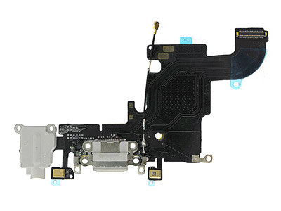 Apple iPhone 6S Flat Cable + Jack Audio + Connettore di Ricarica + Microfono Bianco No Logo