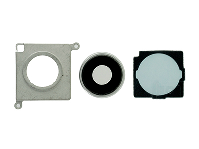 Apple iPhone XR Cover Camera + Vetrino + Adesivo + Frame Silver