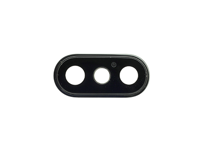 Apple iPhone XS Cover Camera + Vetrino + Frame Nero (ECOSTORE)