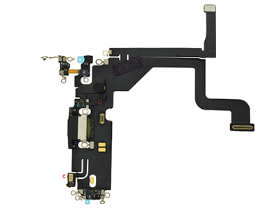 Apple iPhone 13 Pro Flat Cable + Connettore di Ricarica + Microfono Black No Logo (ECOSTORE)