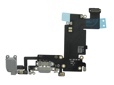 Apple iPhone 6S Plus Flat Cable + Jack Audio + Connettore di Ricarica + Microfono Grigio Scuro No Logo (ECOSTORE)