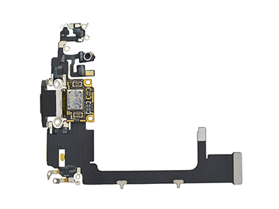 Apple iPhone 11 Pro Flat Cable + Connettore di Ricarica + Microfono + IC Nero No Logo (ECOSTORE)
