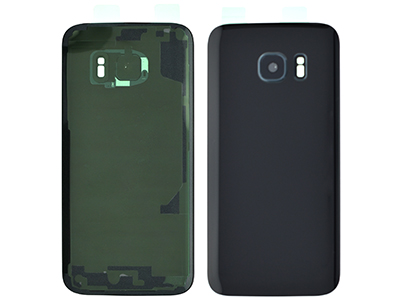 Samsung Galaxy S7 Cover Batteria + Vetrino Camera Nero No Logo (ECOSTORE)