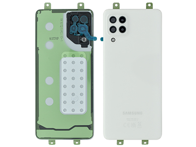 Samsung Galaxy A22 Cover Batteria + Vetrino Camera + Adesivi White (ECOSTORE)