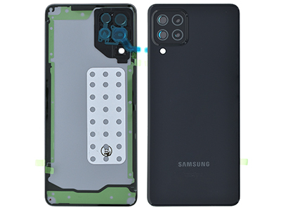Samsung Galaxy A22 Cover Batteria + Vetrino Camera + Adesivi Black (ECOSTORE)