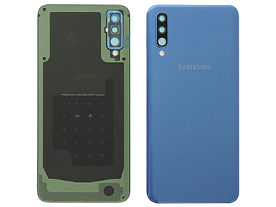Samsung Galaxy A50 Cover Batteria + Vetrino Camera + Adesivi Blu