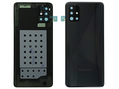 Samsung Galaxy A51 Cover Batteria + Vetrino Camera + Adesivi Nero