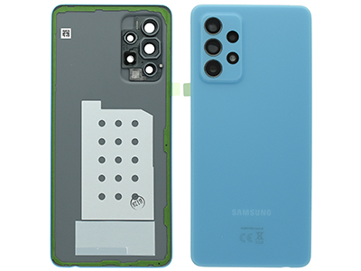 Samsung Galaxy A52 Cover Batteria + Cover Camera completo + Adesivi Awesome Blue (ECOSTORE)