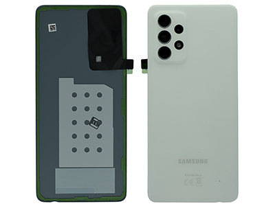 Samsung Galaxy A52 Cover Batteria + Cover Camera completo + Adesivi Awesome White