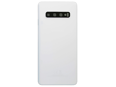 Samsung Galaxy S10 Cover Batteria in vetro + Vetrino Camera Prism White