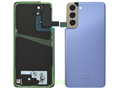 Samsung Galaxy S21 Cover Batteria + Vetrino Camera + Adesivi Phantom Violet