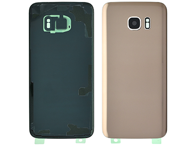 Samsung Galaxy S7 Edge Cover Batteria + Vetrino Camera Oro No Logo