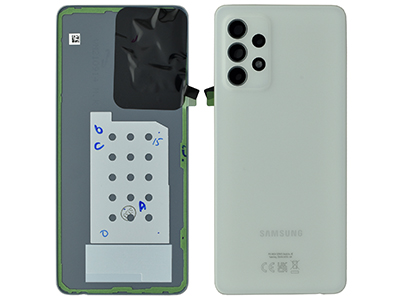 Samsung Galaxy A52 S Cover Batteria + Cover Camera completo + Adesivi Awesome White (ECOSTORE)