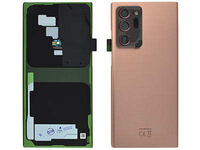 Samsung Galaxy Note 20 Ultra Cover Batteria in vetro + Vetrino Camera + Adesivi + Microfono Mystic Bronze