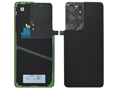 Samsung Galaxy S21 Ultra Cover Batteria + Vetrino Camera + Adesivi Phantom Black